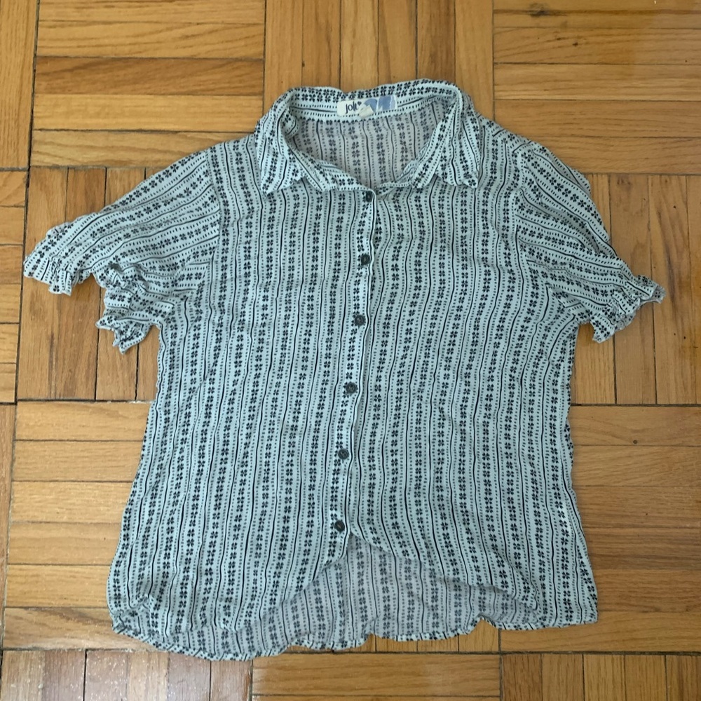 Black and white blouse